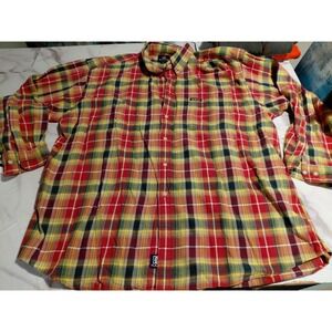 Vintage Kani long-sleeve button-up plaid shirt urban streetwear hip-hop Y2K 2XL